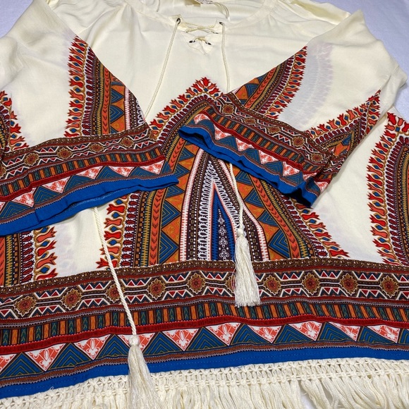 NWT Perch by Blu Pepper Western Bohemian Fringe Top Size 2XL #1327 - Picture 6 of 13